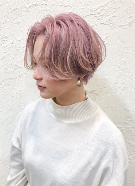 ピンクハンサムショート 名古屋の美容室 Buddy Hair バディヘア